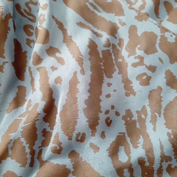 Grace Elements sz XL blue button front Semi sheer blouse - Picture 4 of 9